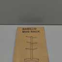 Wisuce Bamboo Coffee Mug Holder Tree, Thicker Base Coffee Cup Holder Stand for Countertop, Tabletop Mug Rack Organizer with 6 Hooks (White)