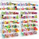 8 Slots Mini Brands Display CasePlastic Mini Brands Storage Case Collector Toys, Shopkins Real Littles, Mini Mart Storage Organizer(4 Pack-32 Slots)