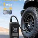 Tire Inflator Portable Air Compressor, 2X Fast Air Pump with Digital Gauge 150 PSI, Auto Shutoff for Roadside Inflation, Daily Car Care, Motorcycles, Bikes, and Sports Ball, One-Click Start