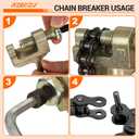35 Chain with Mini Bike Chain Tensioner 140 Links Replacement for Coleman CT100U CC100X Baja Doodlebug DB30 Motovox MBX10 MBX11 MMB80 Minibike Predator 79cc 97cc 100cc Engine Powersports Parts