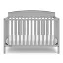 Graco Benton 5 in 1 Convertible Crib (GREENGUARD Gold Certified) with Premium Foam Crib and Toddler Mattress Included - Pebble Gray, Converts from Baby Crib to Toddler Bed, Daybed and Full-Size Bed