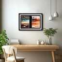 Comic Book Display Case,Black wood Double Magazine Frame, book display,Sports Magazine Frame Displays for 8.5 x 11.25 magazines or 8X 12 comic books,14.8X20.7 photo frame,with Black/White Mat.
