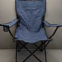 Camping Chair Portable Folding Camp Chair for Outdoor Beach Fishing Picnic Sports Chair with Cup Holder (Dark Blue)