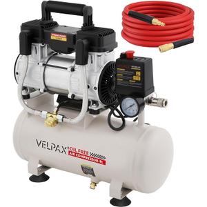 Ultra Quiet Air Compressor, Only 60dB, 2.4 Gallon Tank, Oil-Free, 110V/60Hz 1.5HP, 6.71CFM@115PSI, Air Compressor Perfect for Spray Painting, Auto Repair, Tire inflation, Woodwork nailing