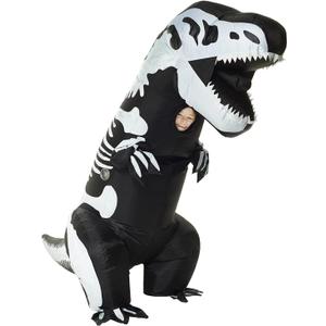 Morph Skeleton Inflatable Dinosaur Costume Kids, Blow Up Dinosaur Outfit for Boys, Boys Halloween Costume, Halloween Costumes for Kids