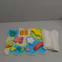 Monlurd Montessori Wooden Tree Activity Center, Sensory Table & Busy Board for Toddlers 1-3, 4-Season Learning Activity Cube for Playroom & Daycare