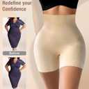Tummy Control Shapewear Shorts for Women Under Dress Womens Compression Shorts Under Dress Shapewear (L)