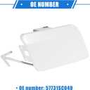 Front Bumper Tow Hook Cover Compatible for Subaru Forester 2009-2013, Durable Plastic White Front Right