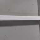 White Cordless Faux Wood Window Blind, Room Darkening Horizontal Window Blinds with Matching Decorative Valance