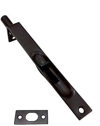 QCAA Solid Brass Flush Bolt, Square Shape, 6", Solid Brass, US10B ORB (Oil-Rubbed Bronze), 1 Pack, Made in Taiwan