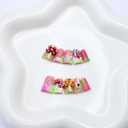 10Pcs Fall Winter Handmade Press on Nails Duck Medium Fake Nails French Tip False Nails with 3D Mushroom Butterfly Design Handmade Duck Nails Press ons Reusable Stick on Nail for Women (S)