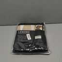 LEMOMO Black Blackout Curtains 52 x 63 Inch Length/Set of 2 Curtain Panels/Thermal Insulated Room Darkening Curtains for Bedroom and Living Room