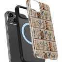 for iPhone 14 Plus Case Cute - Wireless Charging Compatible - Dual-Layer Hard Shell + Silicone Cover - Aesthetic Protective Phone Case for Women - Vintage Floral Bookish