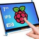 Raspberry Pi Screen 7inch Monitor IPS 1024x600 HDMI Capacative 7'' Touch Screen Monitors Compatible with 3B+/3/2 B/B+/ Banana Pi Windows10/8.1/8/7 Driver Free 5-Point Raspberry pi Display