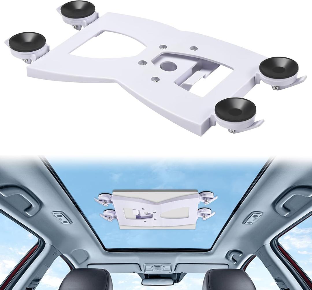 GADFISH Adjustable Starlink Mini Roof Mount, Starlink Mini Mount with 4 Adjustable Suction Cup, Anti-Gravity Starlink Mini Holder for Outdoor Travel / Campin / RV Receiving Signal, White