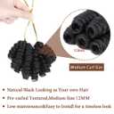 MIMAN 5 Packs 10 Inch Short Crochet Hair Braids for Black Women 12MM Curly Synthetic Crochet Hair Extensions for Women DIY Mohawk Afro Braided Hairstyle (Natural Black #1B)