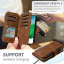 Asuwish Phone Case for Samsung Galaxy S21 FE 5G Zipper Wallet Cell Cover with Tempered Glass Screen Protector Crossbody Strap Flip Credit Card Holder S 21 EF S21FE5G UW S21FE 21S G5 6.4 inch Men Brown