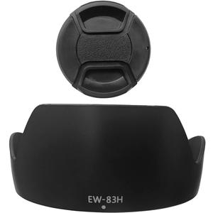 EW-83H Lens Hood+Lens Cap Cover for Canon EF 24-105mm f/4L is USM(Not for is II USM), HUIPUXIANG 77mm LensCap