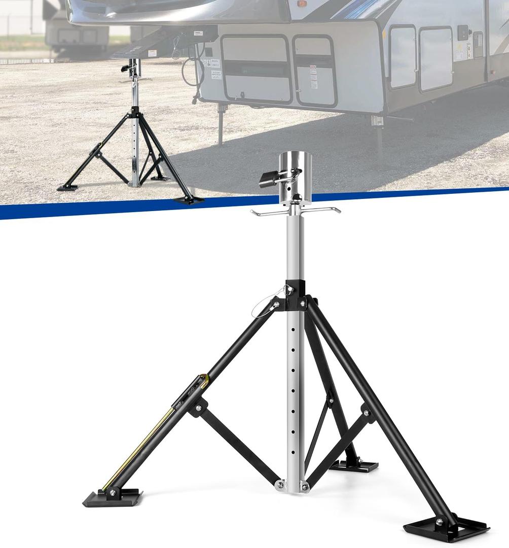 Heavy Duty Tripod Stabilizer for Trailer, 5th Wheel Tripod Adjustable from 34" to 59"(Patented Design)