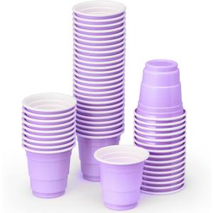 xo, Fetti Party Decorations Lavender Purple Plastic Shot Glasses - 50 Matte Disposable 2 oz Cups | Bachelorette Party, Birthday Party, Party Favors, Baby Shower Supplies