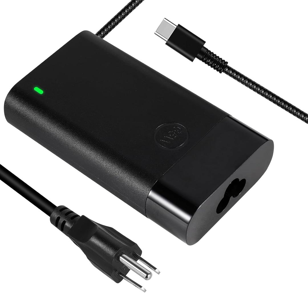 65W USB C Laptop Charger, Fast Charging AC Power Adapter for Dell HP Latitude XPS 13 Spectre x360 Envy Pavilion Chromebook, Universal 100-240V Lightweight Type C Charger for Samsung Phones