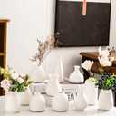 Ceramic Bud Vases, White Mini Vase Set of 11, Small Pottery Vases for Flowers Mini Ceramic Vases for Pampas Grass Vase Bulk for Wedding Table Centerpieces Decoration Boho Home Decor DIY Gift