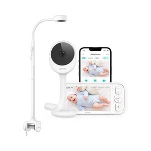 NETVUE Peekababy Baby Camera Monitor Video - Baby Monitor with Camera and Audio, 5" Display, 2-Way Talk, 4 in 1 Bracket Meets The Needs in All Scenarios, Smart Phone App, Cry Detection