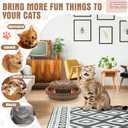 Soulchen 2 Pcs Magic Organ Cat Scratching Board, Combinable Cats Toy for Adult Pets, Interactive Cardboard Kitten Scratcher with Bell Ball, Durable Foldable Accordion Scratch Pad (Cat Paw)