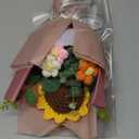 Crochet Flowers Bouquet, Handmade Knitted Bouquet, Crochet Flower Kit Knitted Fake Sunflower Daisy, Gift for Mother Wife on Birthday Anniversary (01Cappuccino Color)