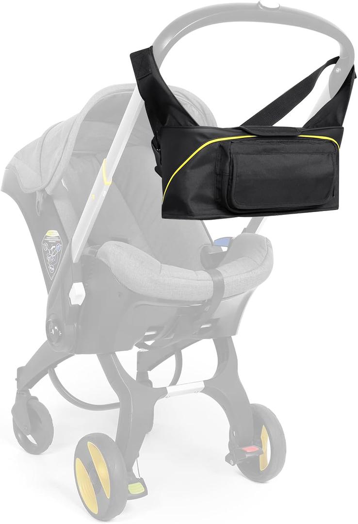 Travel Bag for Doona Infant Car Seat Stroller, Organizer Bag with Cup Holder, Phone & Wipes Pockets, Large Capacity, Water-Repellent & Lightweight, Baby Essentials Storage