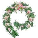 Lisuun 9FT Wedding Arch Flower Garland, Handmade Wedding Table Decorations,Head Table Floral Decor for Noble and Charming Wedding Ceremony, Dusty and Blush