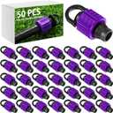 Tujoe 50 Pcs Drip Tape End Plugs 5/8 Inch Irrigation Tubing Connector End Cap Drip Tape Fittings Coupling Compatible with Most 16-17 mm Tube or Sprinkler System