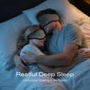 3D Sleep Mask with Bluetooth Headphones, Sleeping Headphones for Side Sleepers, Wireless Music Eye Mask with Ultra-Thin Stereo Speakers for Men, Women, Tech Gifts, Grey