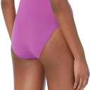 Amazon Essentials Women's High Waist High Leg Bikini Bottom (Medium, Violet)