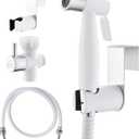 Purrfectzone Bidet Sprayer for Toilet, Bidet Sprayer for Feminine Wash, Premium Stainless Steel Jet Spray for Toilet, Wall-Mounted or Toilet Tank Mounted - White/Chrome