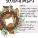 20 Inch Eucalyptus Wreath for Front Door, Porch, Window - Green Decoration for Home, Farmhouse - Spring, Summer, Autumn, All Seasons