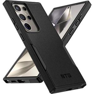 NTG for Samsung Galaxy S24 Ultra Case, [2 Layer Structure Protection] [Military Grade Anti-Drop] Lightweight Shockproof Protective Phone Case for Galaxy S24 Ultra 5G 6.8 inch 2024-Black
