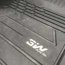 3W Floor Mats Fit for 2019-2025 2026 Chevy Silverado/GMC Sierra Denali 1500 & 2020-2025 2026 GMC Sierra 2500/3500 HD Crew Cab TPE All Weather Floor Liner, Fit For 2nd Row with Factory Carpeted Storage