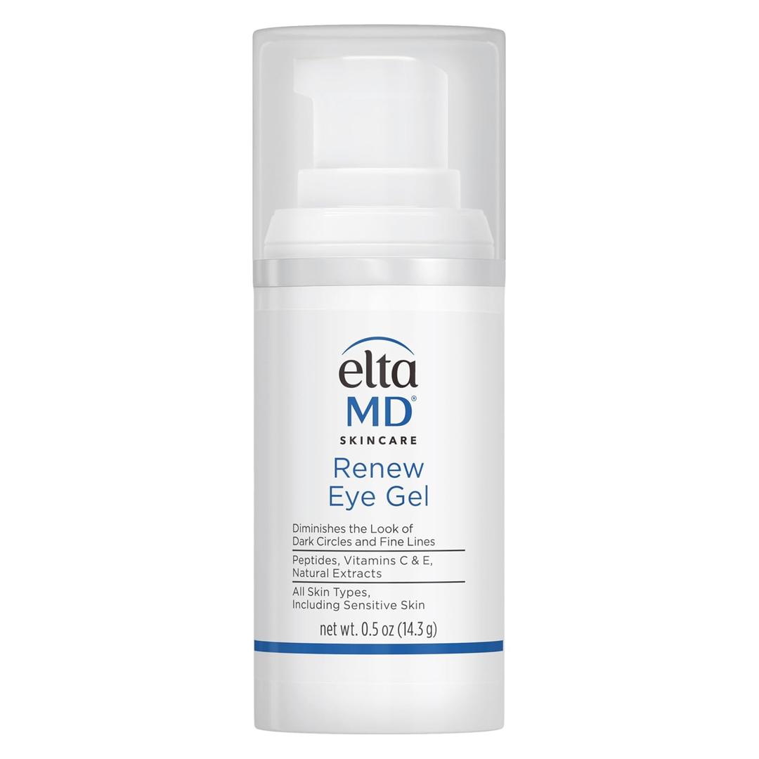 EltaMD Eye Gel, Serum for Dark Circles and Puffiness, Under Eye Serum for Face, Anti Aging, Minimizes Fine Lines and Wrinkles, 0.5 oz Pump