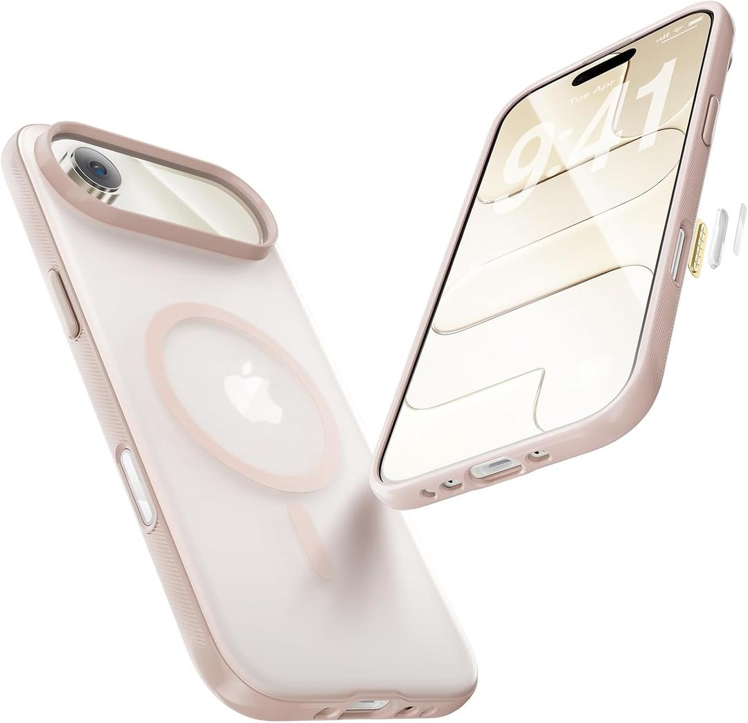 Maledan for iPhone Air Case for Women Girls Compatible with MagSafe, Slim Magnetic Case for Apple i Phone 17 Air Cases 6.5", Military Grade Protection Camera Cover Shockproof Phone Cover, Champagne