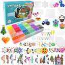 Vytung Fuse Beads Kit 13000pcs 36 Colors 5mm Melty Beads Kit with 6 Pegboards 220 Patterns 4 Tweezers 4 Ironing Paper, Melting Beads Kit for Christmas Birthday