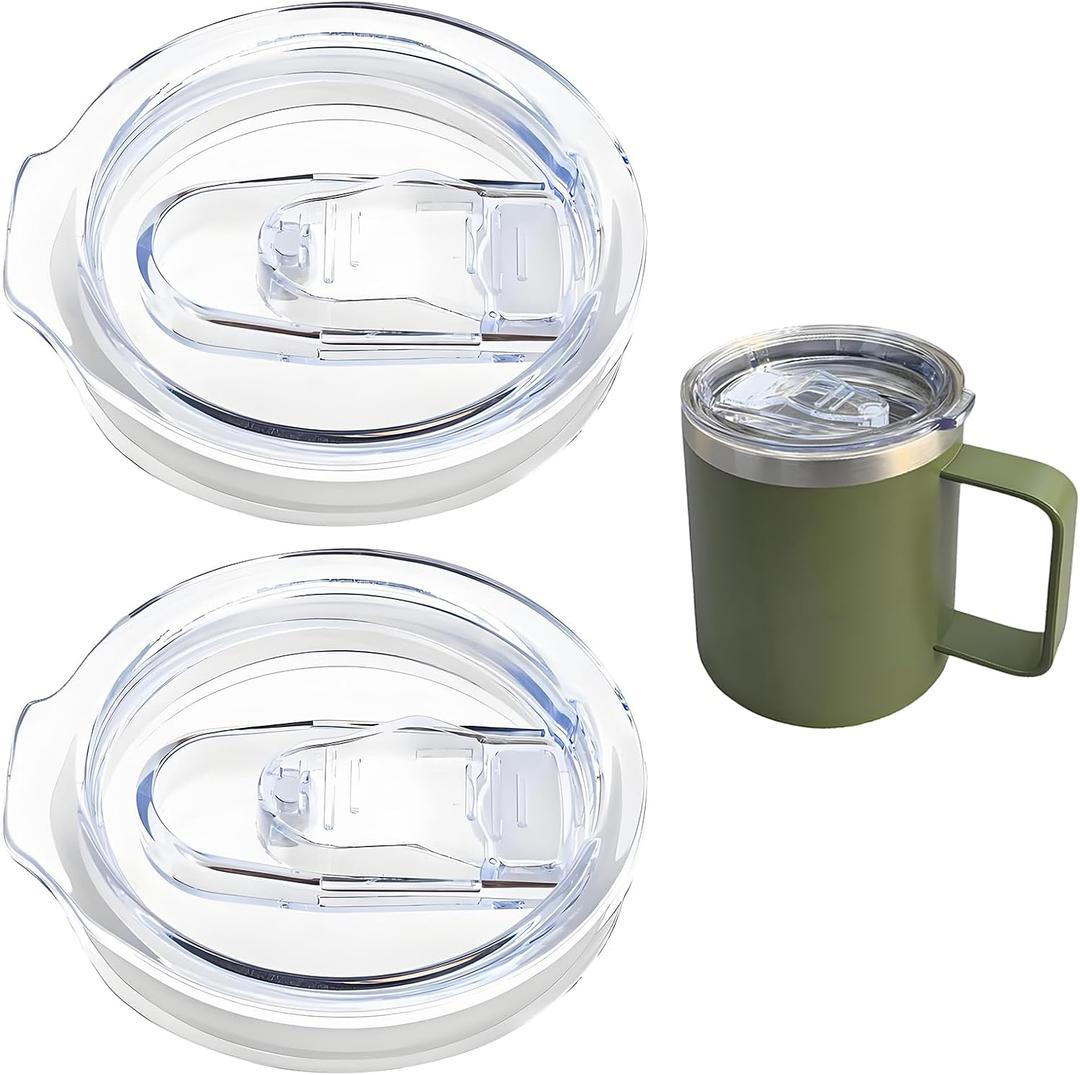 2 Pcs Replacement Lid,Cup Lid,16oz Classic Beer Stein,Clear Replacement Spill Proof Cup Lids With Sealing Silicone Ring, Bpa-Free, Dishwasher Safe For Drinking Cup Cover