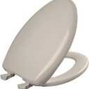 Bemis Classic Colors Slow Close Toilet Seat, Easy Clean Hinges and Durable Plastic Seat, Made in USA, Elongated, Blush