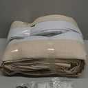 Memory Trained Pinch Pleated Extra Wide 70 Inch Blackout Bedroom Curtains 96 Inches Long 2 Panels Set, Linen Thermal Soundproof Farmhouse Oatmeal Living Room Windows Curtain Natural 8 FT Length Drapes