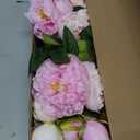 Pink Peonies Silk Flowers 2 Bouquets Pink Fake Peonies 14 Heads Faux Peony Flowers with Stems for Wedding Decoration Bride Bouquet Faux Flowers Crafts Floral Arrangement (Multi-Pink)