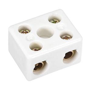 uxcell 2 Way Ceramics Terminal Blocks High Temp Porcelain Ceramic Connectors for Electric Wire Cable