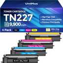 TN227 Toner Cartridges 4 Pack (9900 Pages) Compatible with HL-L3270CDW MFC-L3770CDW for Brother TN227 TN223 Toner Work with HL-L3270CDW L3210CW L3230CDW L3230CDN L3290CDW MFC-L3710CW L3750CDW Printer