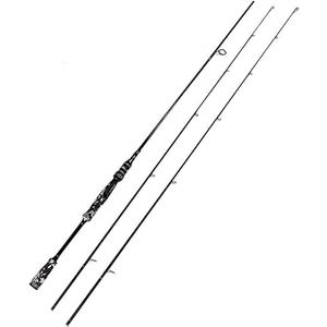 Entsport 2 Piece 7 Feet Spinning Rod 24 Ton Carbon Fiber Spincasting Fishing Rod with 2 Tips - Medium and Medium Heavy Portable Spin Bass Fishing Rod