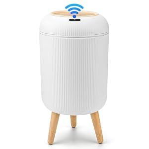 Pukomc Smart Sensor Wastebasket, Convenient and Hygienic Easy to Use, Technology Sensor Waterproof Wastebasket Plastic Trash can for Kitchen, Bathroom, Bedroom, Living Room, Office and Outdoor