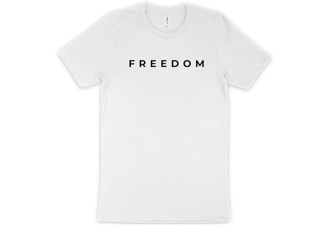 Charlie Kirk Freedom Shirt | In Memory of Charlie Kirk Shirt | Freedom Shirt Charlie Kirk T-Shirt | Freedom Charlie Kirk Shirts | American Patriot Tee | Conservative Freedom & Liberty Graphic T-Shirt Adults (White), M